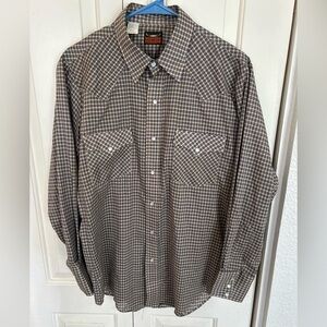 Western Fashions Mens Western style Snap Button Long sleeve Shirt Size 16/33